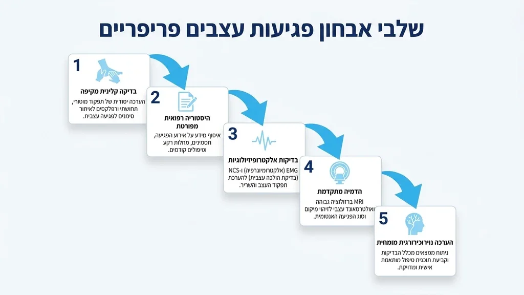 בדיקה קלינית של כף הרגל לאבחון פגיעה עצבית